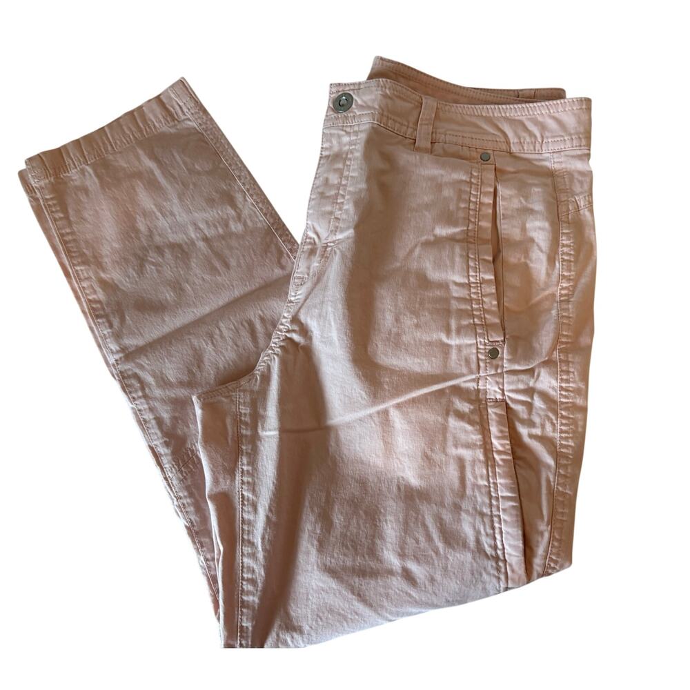 Eddie Bauer cotton crop pants size 10 pink guc pockets